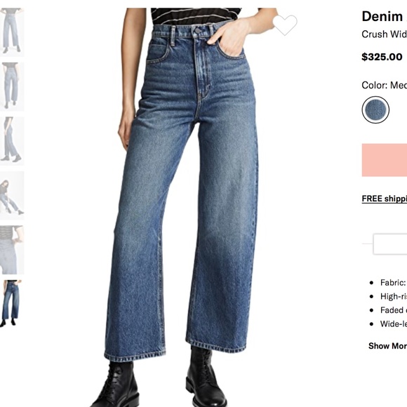 alexander wang wide leg jeans